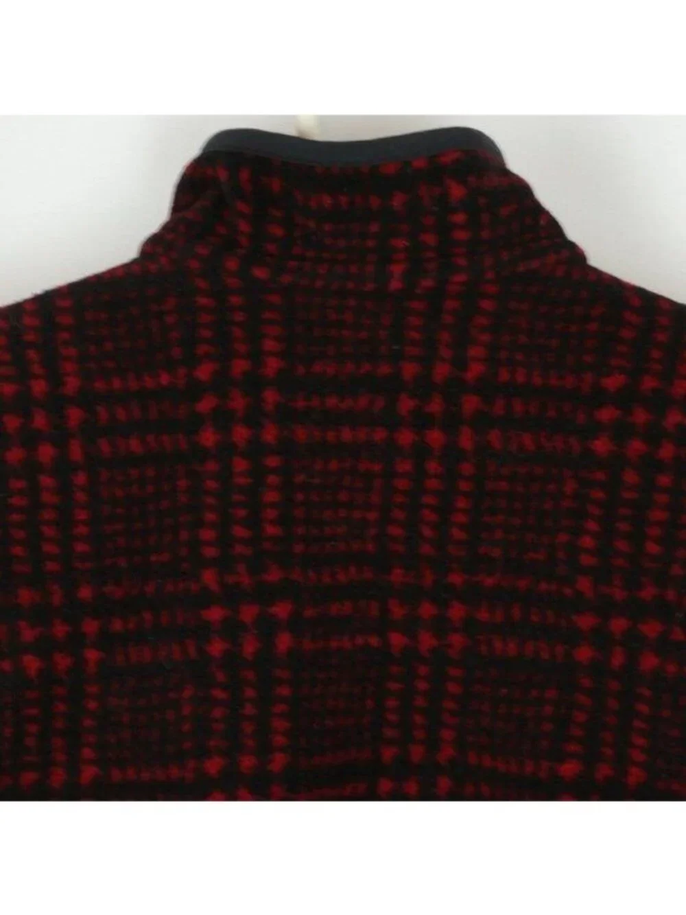 Obermeyer Kids Small Red & Black Plaid Fleece 1/4 Snap Pullover Sweater Jacket